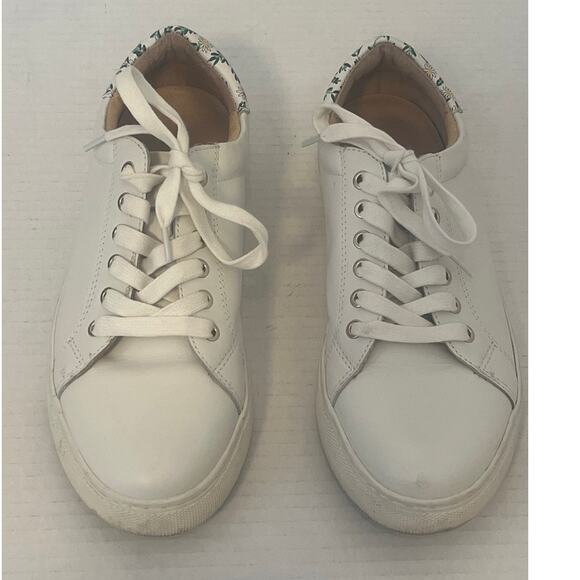 Women's Jack Rogers White Leather Sneakers Tennis Shoes Casual Size 7M - Picture 1 of 8
